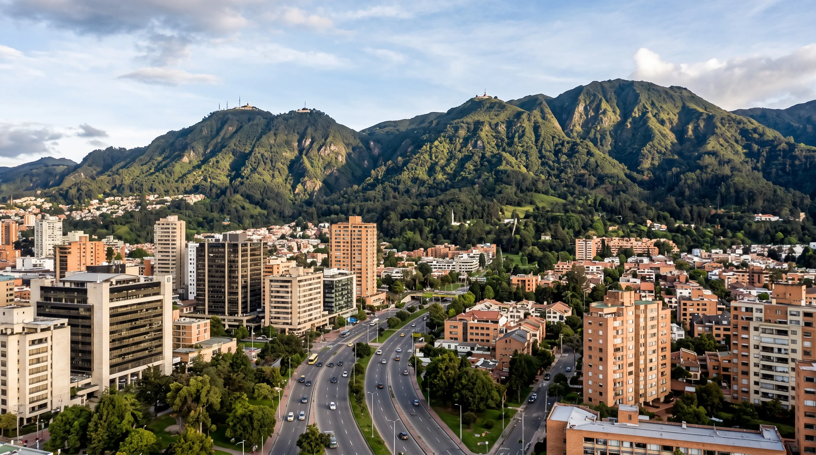 Vista de Bogotá con los cerros orientales
